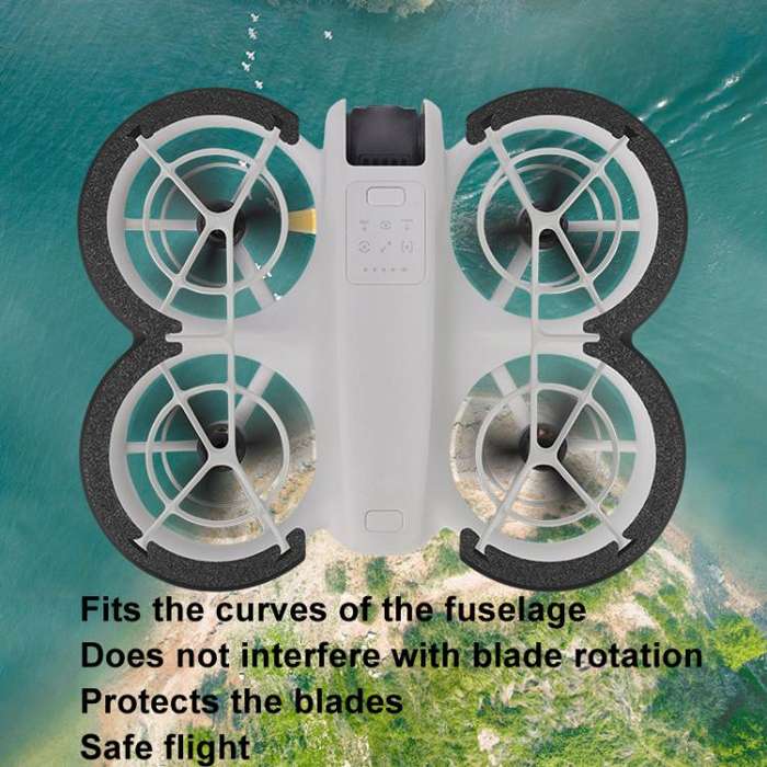 For DJI Neo CQT Paddle Bumper Ring Protective Cover Scratch Resistant Bumper Strips(Black)