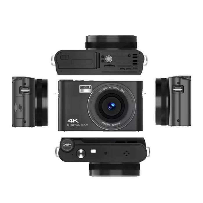 4K HD Touch Screen Digital Micro SLR Camera MP3 DSLR Camcorder 64MP Anti-Shake Vlogging Video Cam...