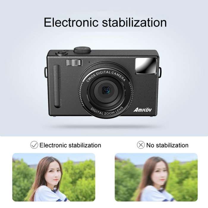 AMKOV CD-R1 24MP HD Pixel Shooting Student Camera 1080P Video Recording CCD Photo Video HD Camera...