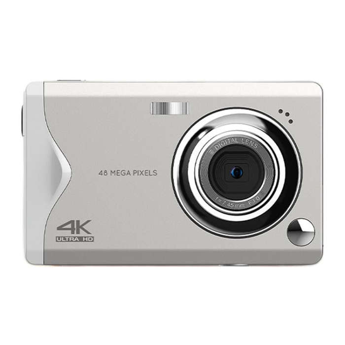 4K HD 3.0-Inch IPS Screen Autofocus HD Digital Camera Student DV Camera SLR(White)