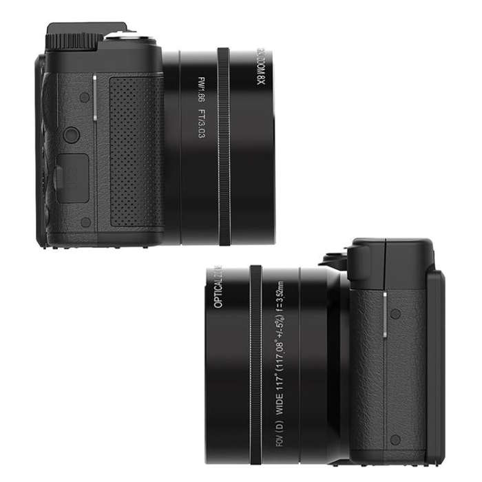 Micro SLR 5X Optical Zoom / 8X Digital Zoom Digital Camera 48MP HD Shooting VCR Photo Camera(Black)