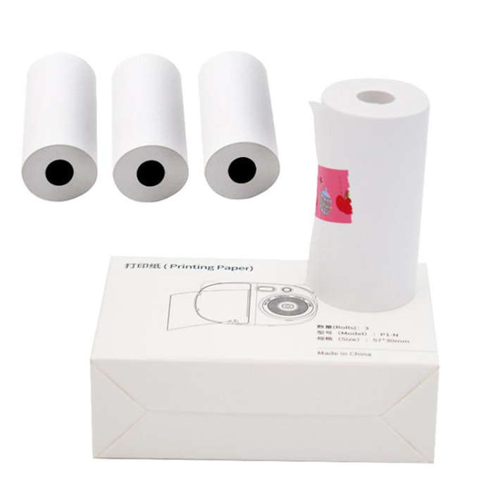 3pcs /Box Children Printing Camera Photo Paper Photo Thermal Paper Photographs Camera Film(White)