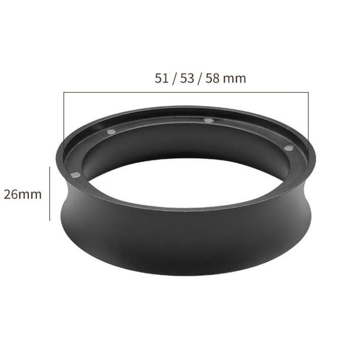 58mm Heightened Coffee Handle Powder Catch Magnetic Ring(Silver)