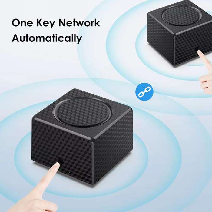 Urant USM16 1200Mbps Dual-band Mesh WiFi Router Signal Amplifier with 3 Gigabit Ethernet Ports(Bl...