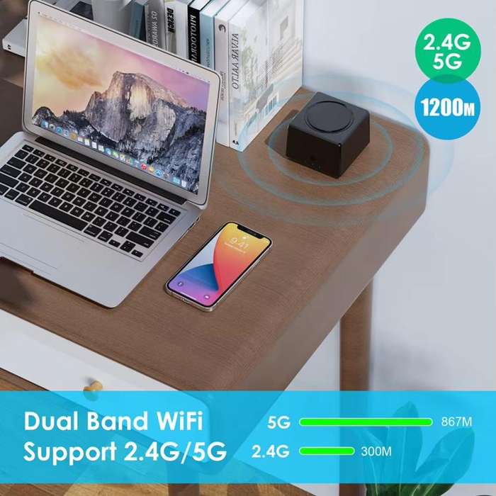 Urant USM16 1200Mbps Dual-band Mesh WiFi Router Signal Amplifier with 3 Gigabit Ethernet Ports(Wh...