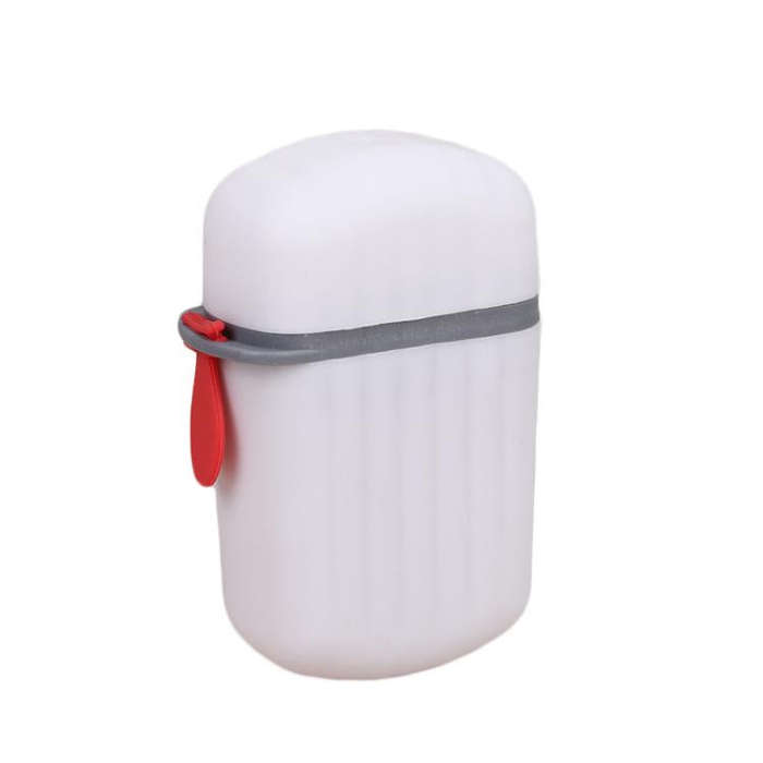 Portable Sealing Soap Box With Lid Double Drainable Travel Soap Case(White)