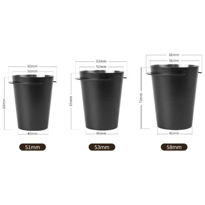 Thickened Coffee Catchers Espresso Machine Handle Catch Tool, Style: 51mm Stainless Steel Mirror