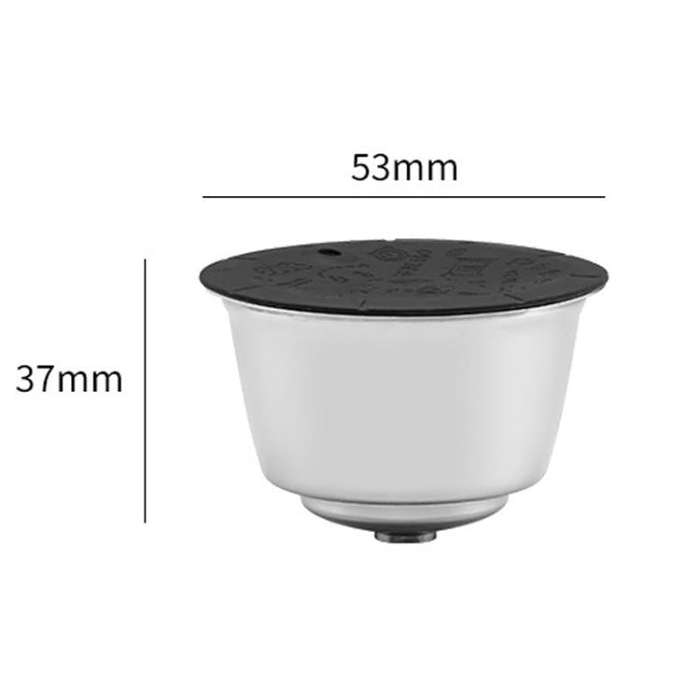 For Dolce Gusto Coffee Maker Stainless Steel Reusable Coffee Capsule Shell, Style: Capsule+Brush ...
