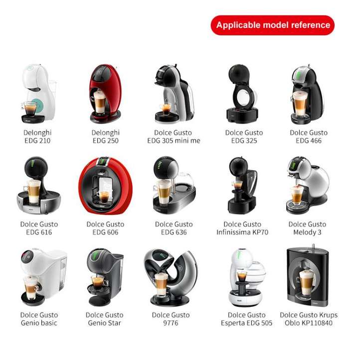 For Dolce Gusto Coffee Maker Stainless Steel Reusable Coffee Capsule Shell, Style: Capsule+40mm P...
