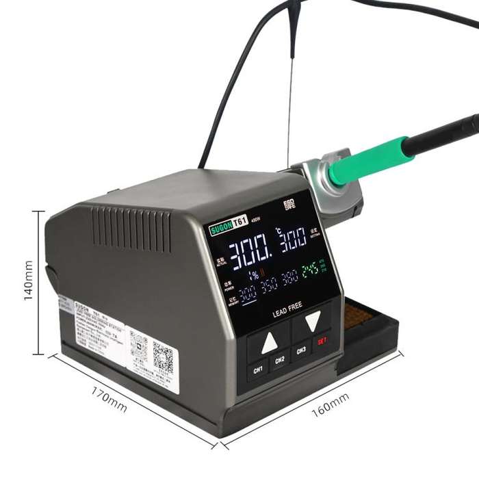 SUGON T61+T245 Handle+470/245 Tips x 6 Precision Soldering Station 400W High Power Soldering Iron...