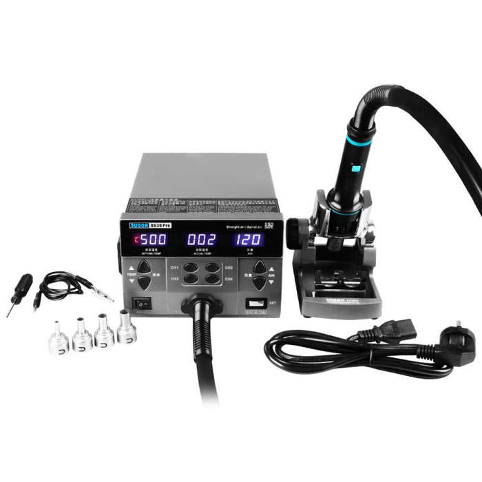 SUGON 8630 Pro Large Wind Power Cell Phone Repair CPU Digital Display Hot Air Soldering Station E...