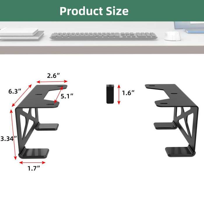 For Xbox One S / X, Xbox 360 Under Desk Storage Stand Rack(Black)