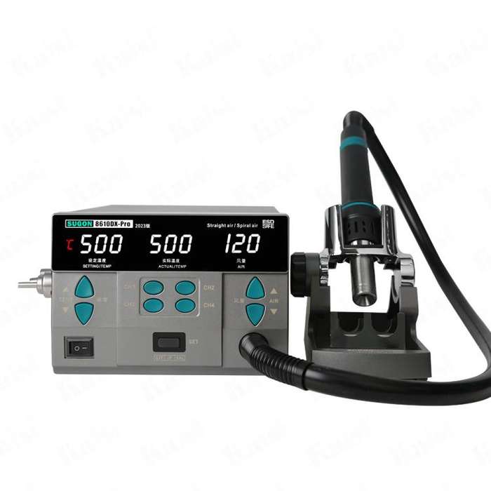 SUGON 8610DX-Pro 1000W Digital Display Hot Air Welding Station Cell Phone Repair Welding EU Plug