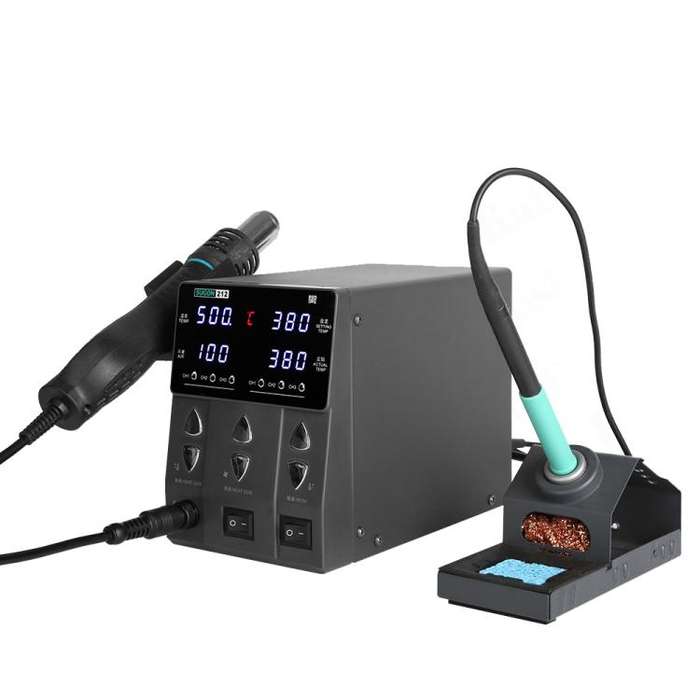 SUGON 212 2 In 1 Soldering Iron Dual Display Cell Phone Repair Hot Air Constant Temperature Solde...