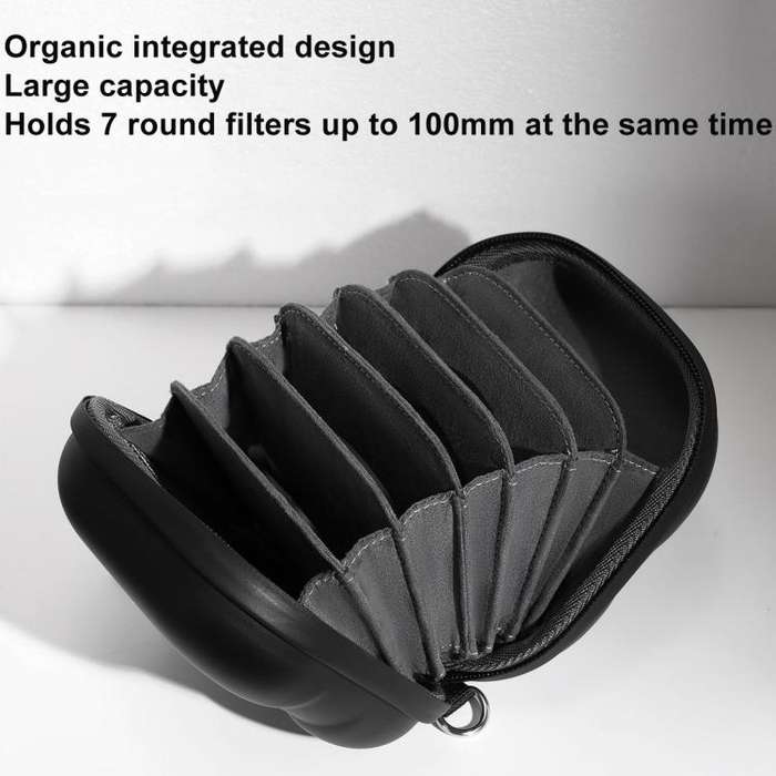 Cwatcun D164 Small Filter Organizer Camera Lens Digital Protection Bag(Black)