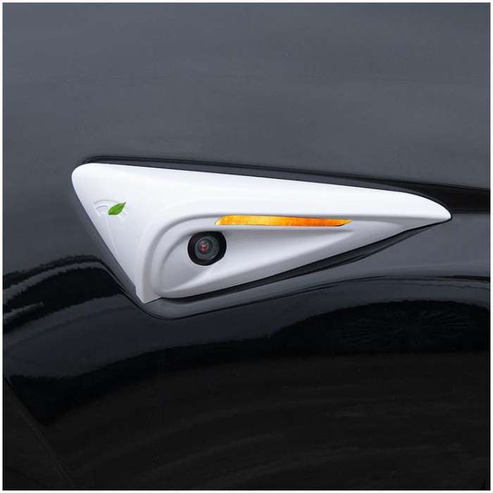For Tesla 2024 Model 3 Fenders Side Labels Camera Cover Stickers, Color: Frosted Matt Black