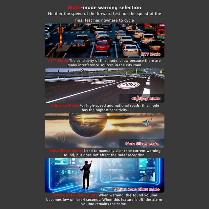 RAD2000 Car Lidar Speed Detector Car Electronic Dog, Support English/Russian