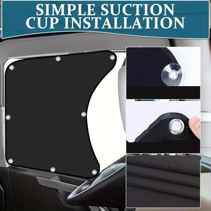 1pc Car Sun Protection Heat Insulation Sunshade Front Side Curtains