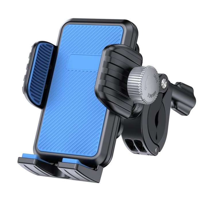 Bicycle Motorcycle Shock Absorption Mobile Phone Holder Gravity Navigation Mount(Blue)