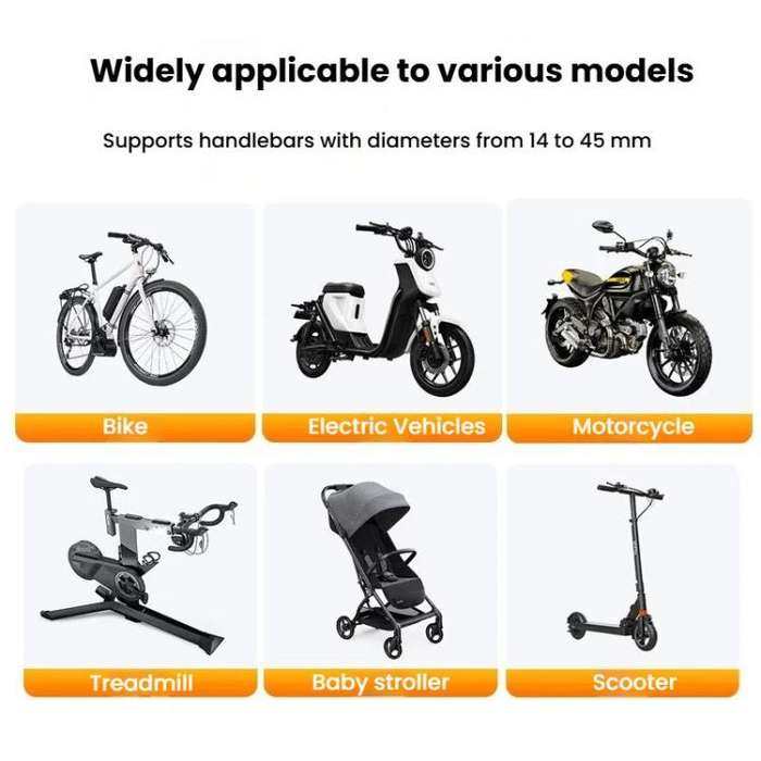 Bicycle Motorcycle Shock Absorption Mobile Phone Holder Gravity Navigation Mount(Black)