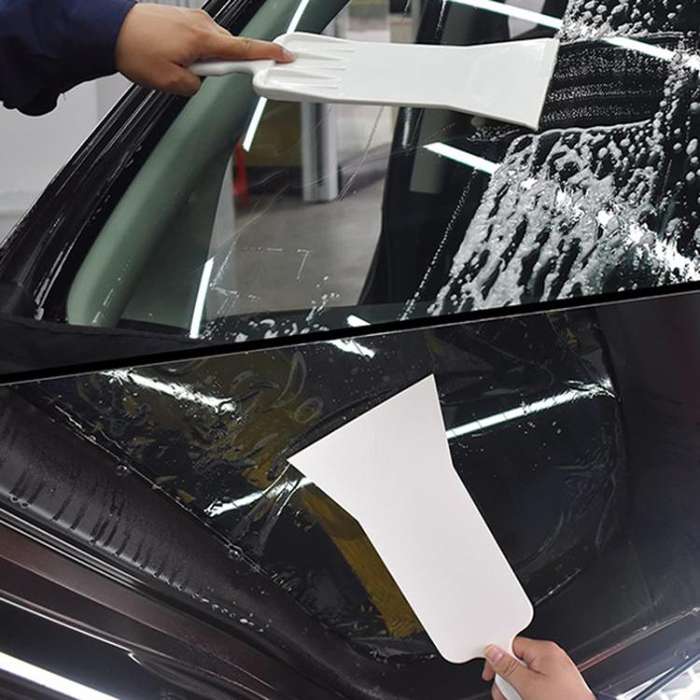 2pcs /Set Car Film Tools Long Plastic Film Scraper Front Rear Extended Scraper