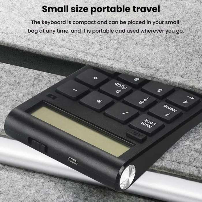 2.4G Dual-Mode Display Digital Keypad Cashier Office Computer Rechargeable Wireless Keyboard
