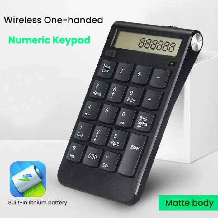 2.4G Dual-Mode Display Digital Keypad Cashier Office Computer Rechargeable Wireless Keyboard