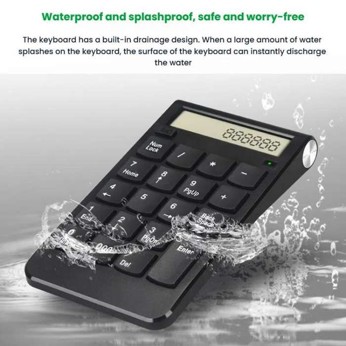 2.4G Dual-Mode Display Digital Keypad Cashier Office Computer Rechargeable Wireless Keyboard