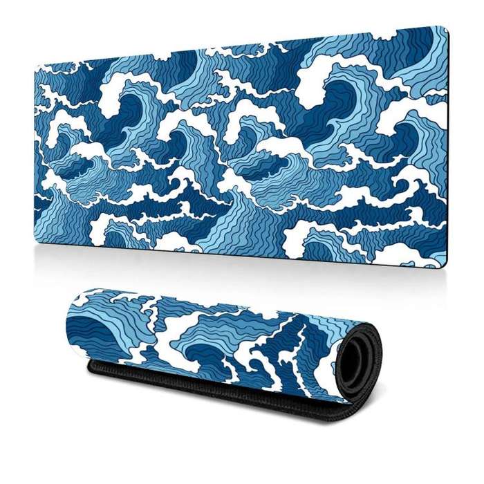Large Abstract Mouse Pad Gamer Office Computer Desk Mat, Size: 300x700x2mm(Abstract Fluid 27)