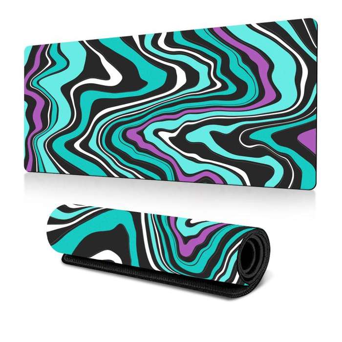 Large Abstract Mouse Pad Gamer Office Computer Desk Mat, Size: 300x700x2mm(Abstract Fluid 16)