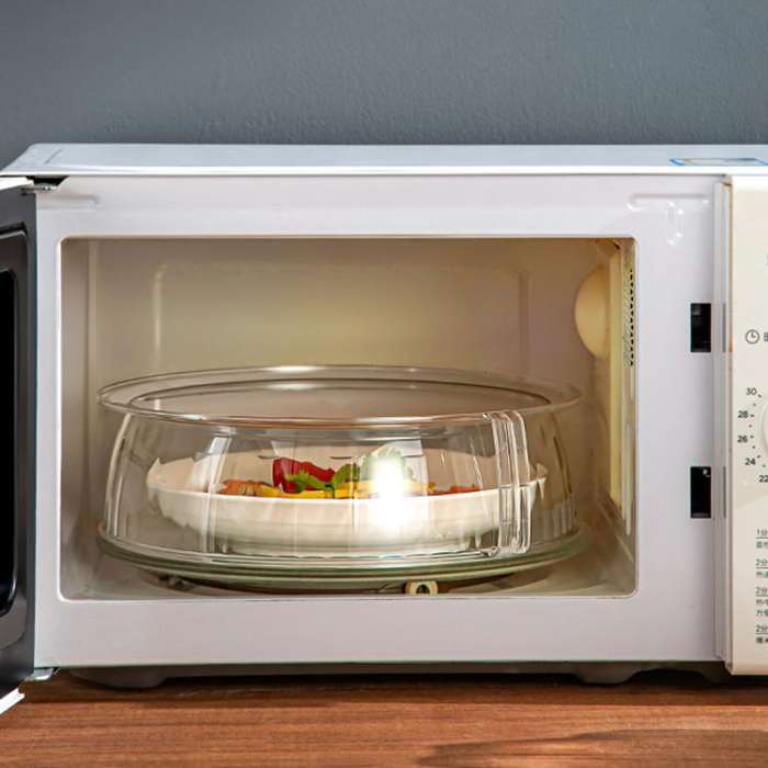 Microwave Food Heating Splashproof Cover Food Grade PC Household High Temperature Resistant Bowl ...