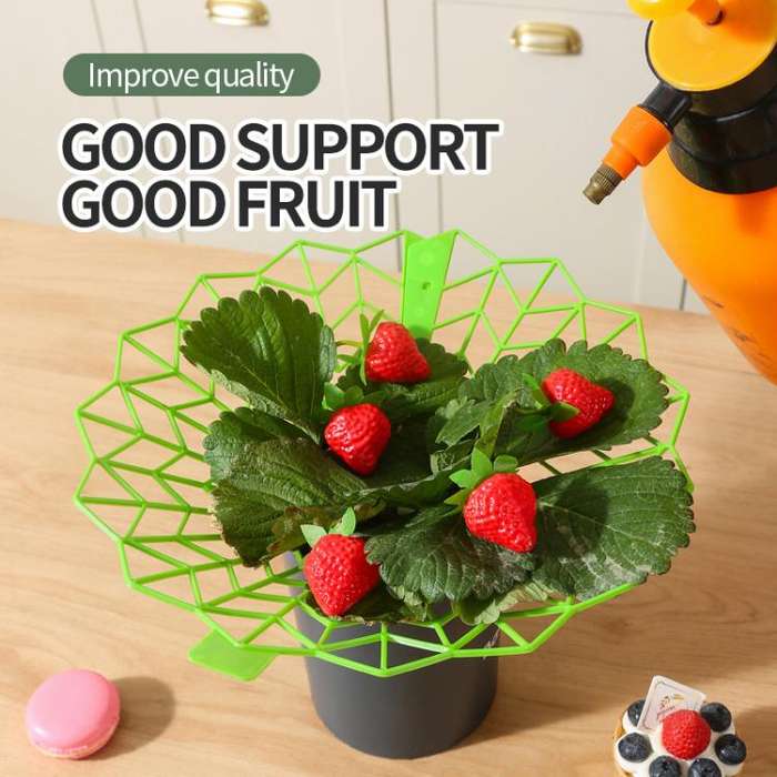 Strawberry Cultivation Anti-Rotting Planting Stand Plant Climbing Rack(Grass Green)