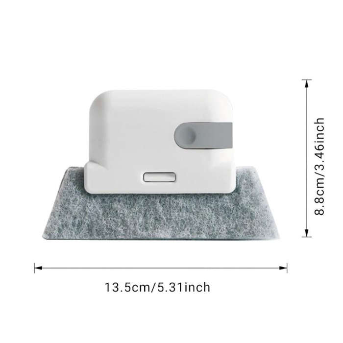 2pcs Household Multifunctional Handheld Window Crevice Brush 2 In 1 Groove Cleaning Tool(Gray)
