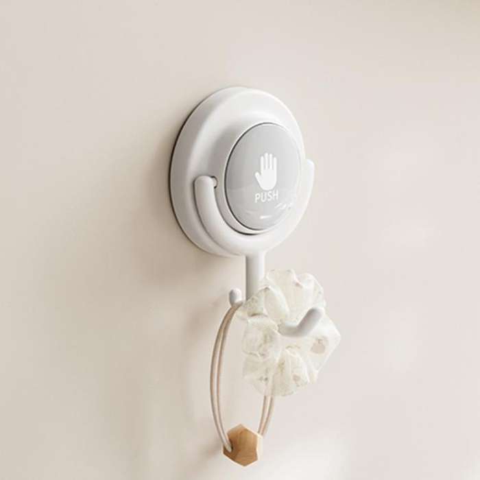 Suction Cup Hook No Hole Bathroom Strong Load-bearing Swivel Wall Behind Door No Trace Sticky Wal...
