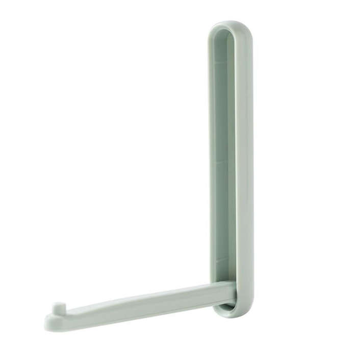 Balcony Household No-Punch Foldable Clothes Rack Clip Organizer(Green)
