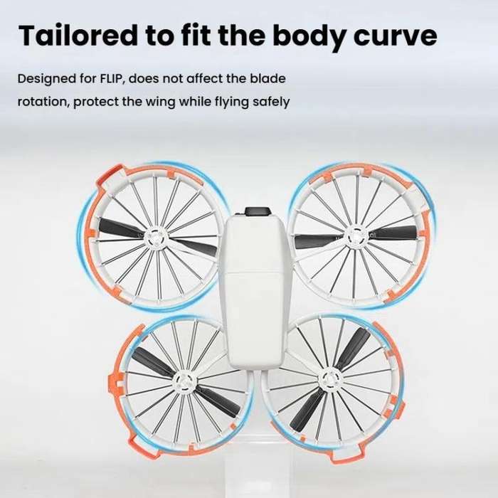 For DJI Flip Drone With Tripod Bumper Ring(Orange)