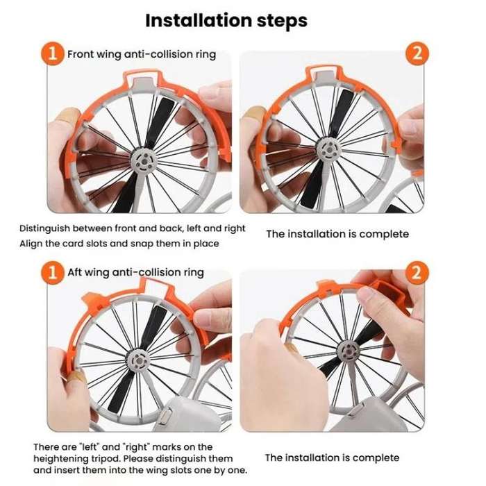 For DJI Flip Drone With Tripod Bumper Ring(Orange)