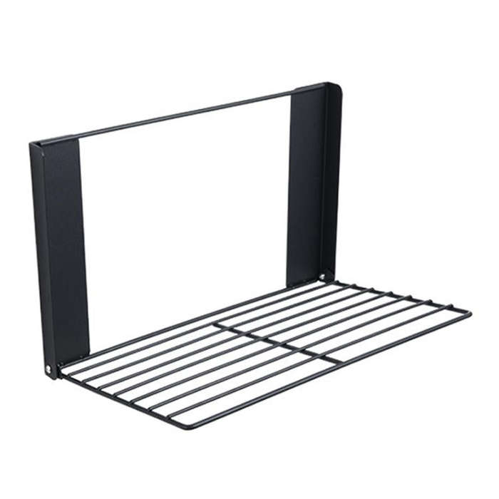 Bathroom Dirty Clothes Shelf Washing Machine Side Folding Wall Mounted Clothes Organizer(Black)