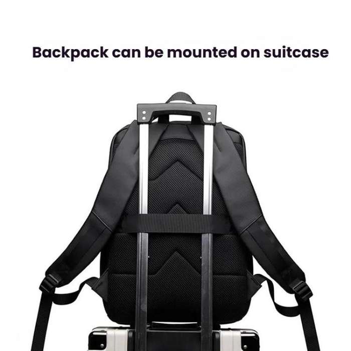 WEPOEWR Men 14-inch Laptop Backpack Waterproof Large Capacity Business Commuter backpack(Deep Blue)