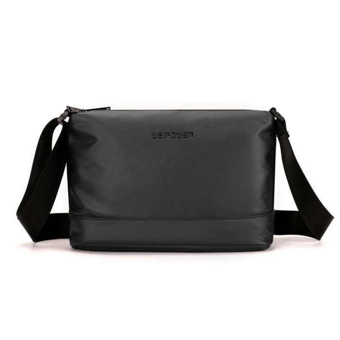 WEPOWER Simple Shoulder Bag For Men Light Casual Commuter Messenger Pack(Black)