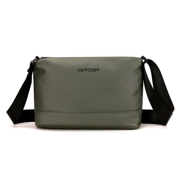 WEPOWER Simple Shoulder Bag For Men Light Casual Commuter Messenger Pack(Army Green)