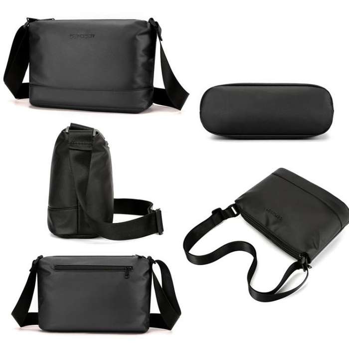 WEPOWER Simple Shoulder Bag For Men Light Casual Commuter Messenger Pack(Gray)