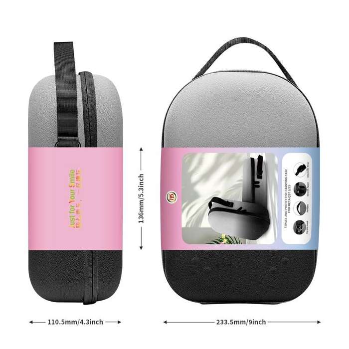 For Quest 3S / 3 VR Headset JYS Storage Bag Handbag(Black and White)