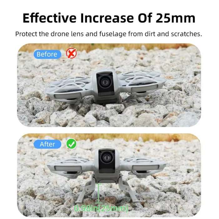For DJI Neo BRDRC NEO021 Boosting Kickstand Drone Landing Gear Folding Sled Kickstand(Gray)