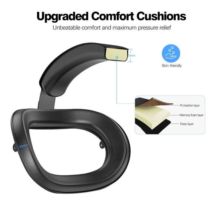 For Quest 3S VR Headset Elite Head Strap Adjustable Comfort Decompression Headband(Gray White)