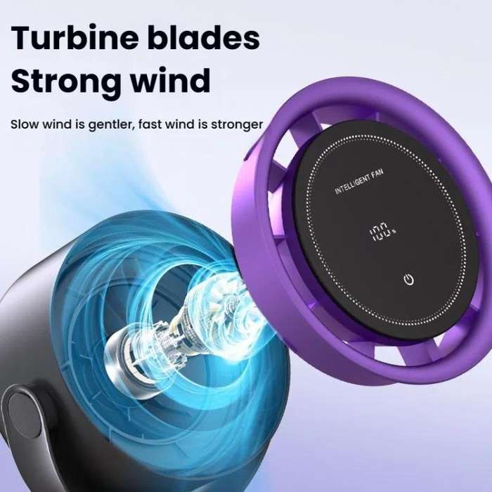 Wall Mount Desktop Turbo High Speed Fan Large Wind USB Circulating Hurricane Small Fan(Gray)