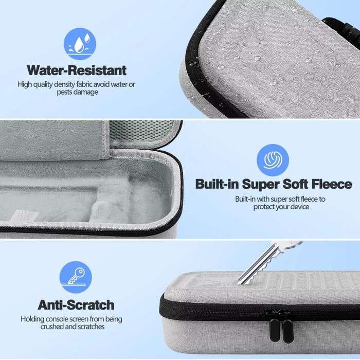 For PlayStation Portal Game Console EVA Storage Bag Portable Handbag(Light Gray)