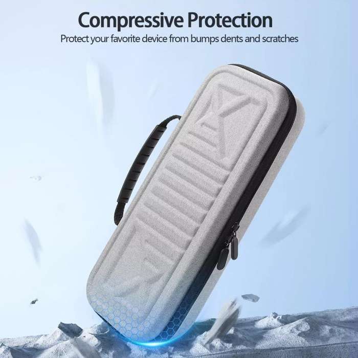 For PlayStation Portal Game Console EVA Storage Bag Portable Handbag(Light Gray)