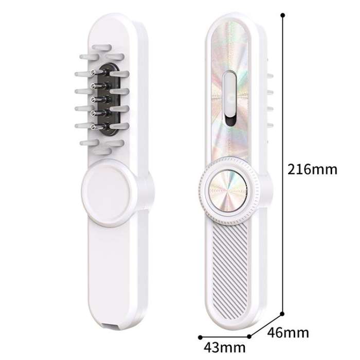 Hair Oil Applicator Roller Ball Red / Blue Light Electric Massage Comb Hair Regrowth Conductive C...