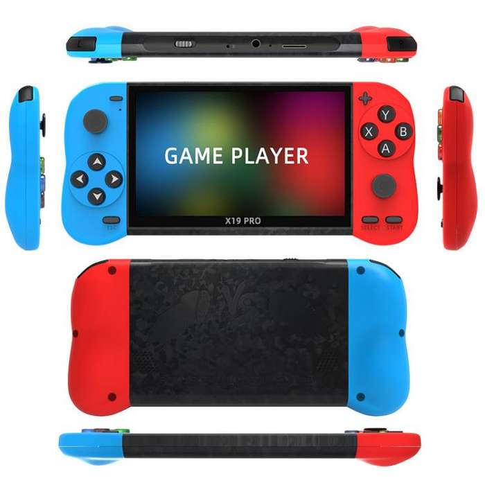 X19 Pro 5.1-inch Screen Handheld Game Console Supports AV TV Output With 8G Memory Card(Black)